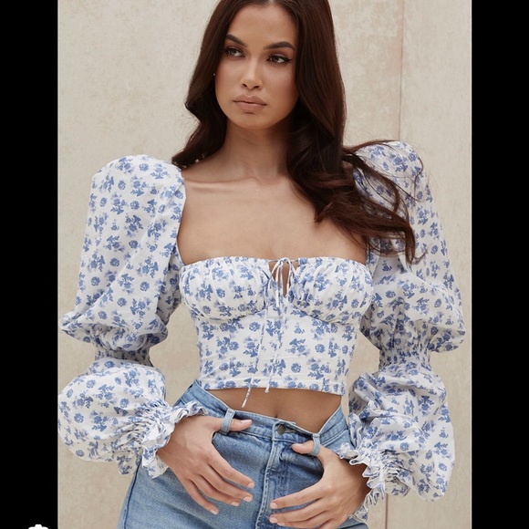 Cropped corset top - Picture 3 of 7